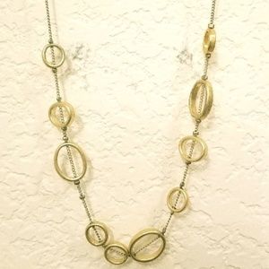 Matte Gold Ring Necklace